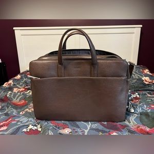 Matt & Nat TOM vegan briefcase in dark brown